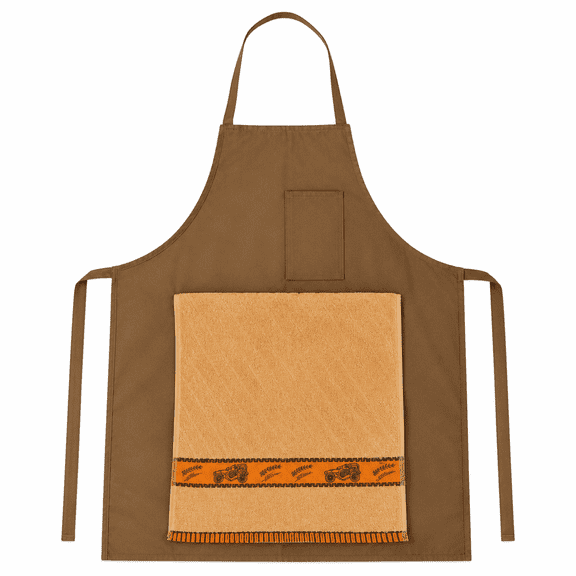 Lethargic Chef's Prank Apron, Polyester Novelty Cooking Apron, 25.6 x 27.6 in Funny Costume Apron for Barbecue, Kitchen, Parties and Gift Giving