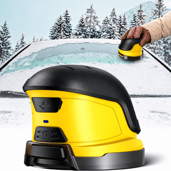 Lethargic Electric Ice Scraper for Car Windshield, Rechargeable Motorized Ice Remover with ABS Rotating Disc, USB Charging, for Frost and Thin Ice