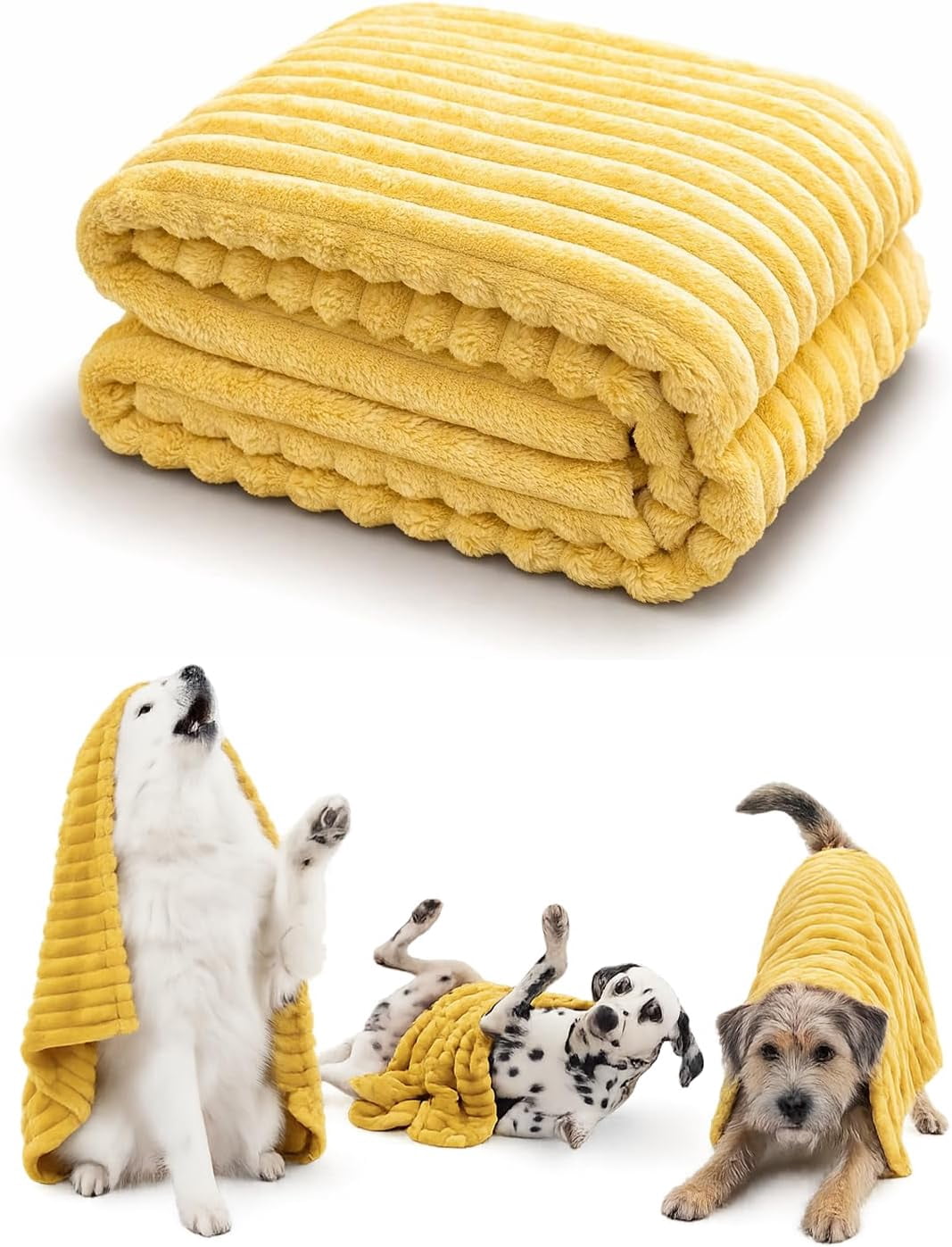 Lethargic Emotional Support Blanket for Dogs, 150*200cm Polyester Fleece Pet Blanket with Soft Calming Surface for Nesting, Crate, Sofa and Everyday Indoor Use