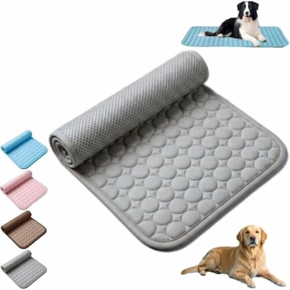 Lethargic PawLab Cooling Mat Original, Ice Silk Pet Cooling Pad, Breathable Washable Summer Cooling Sleeping Mat for Dogs and Cats, S-XXL