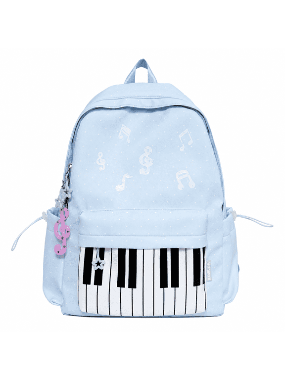Piano Backpack for Women, Nylon Music Backpack, 11.81 x 5.12 x 16.93 in, Multi-Pocket Daypack for Work, Travel and Daily Use
