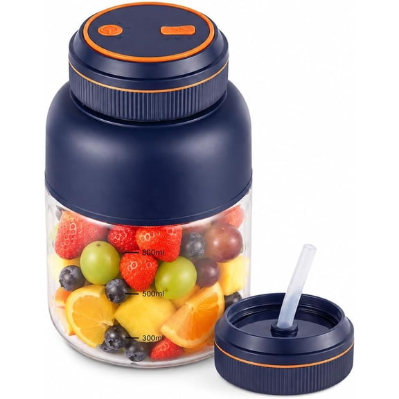 Lethargic Portable Juicer Blender Cup, 44oz Travel Drink Container with Dual Lid Design, Leak-Resistant Handle Cup for Smoothies, Juice and Office Outdoor Use.