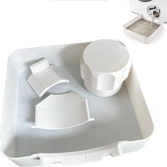 Lethargic Washing Machine Drain Tray, 7 x 7 x 1.6 Inches, Leak-Proof Design, Easy Installation for Basements, Apartments, Garages, Mobile Homes, Rentals