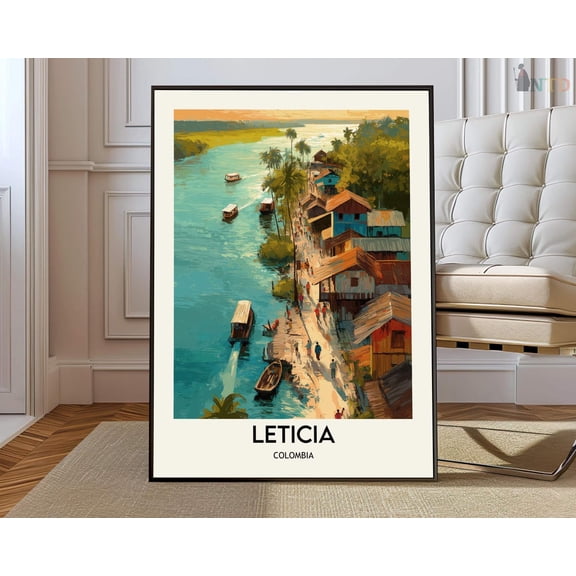 Leticia Amazon Border Poster, Unframed Paper Poster 8x10in
