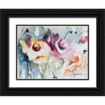 thumbnail image 1 of Leticia Herrera 18x15 Black Ornate Wood Framed with Double Matting Museum Art Print Titled - Blooms Aquas IV, 1 of 4