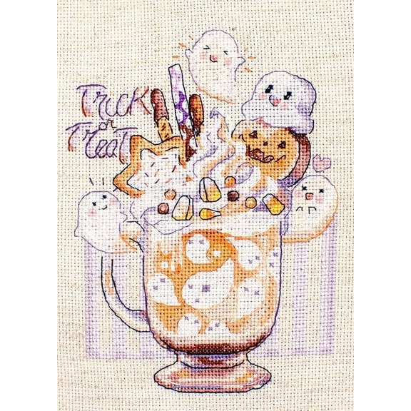 Wizardi Counted Cross Stitch Kit Trick or Treat L8810 Letistitch