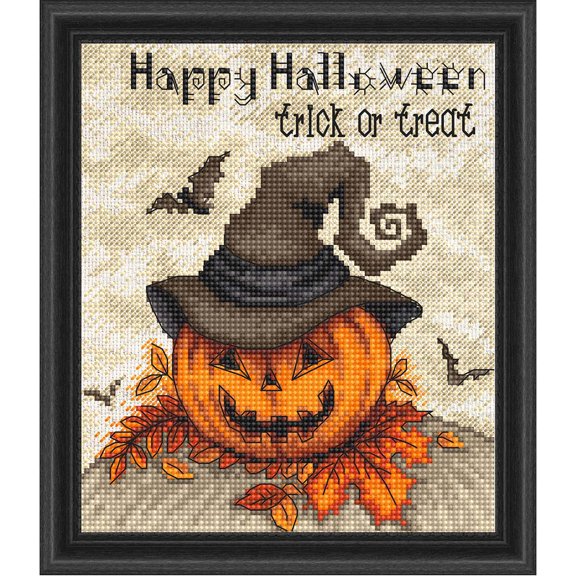 Letistitch Trick or Treat Pumpkin Kit & Frame Counted Cross-Stitch