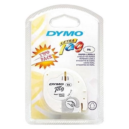 LetraTag Paper Tape 0.5 Inch x 13 2 Roll Paper Tape