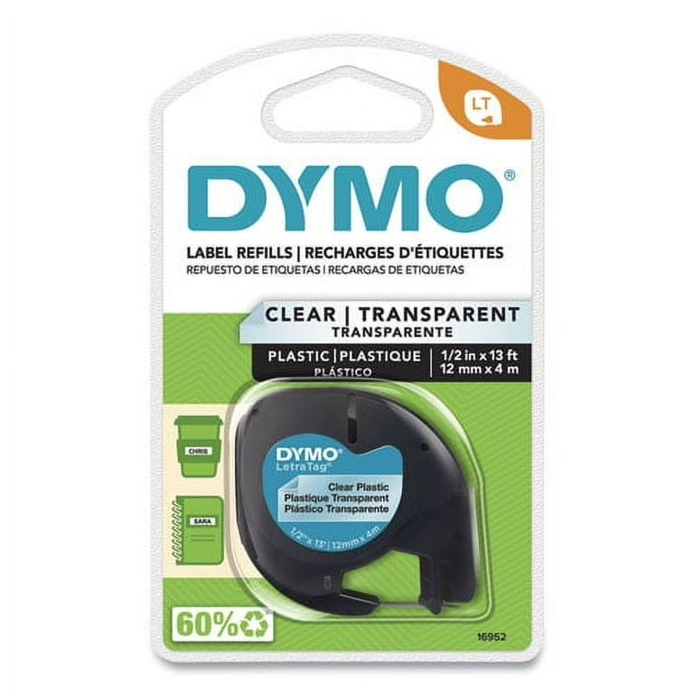 LetraTag Plastic Label Tape Cassette, 0.5 LetraTag Plastic Label Tape Cassette, 0.5