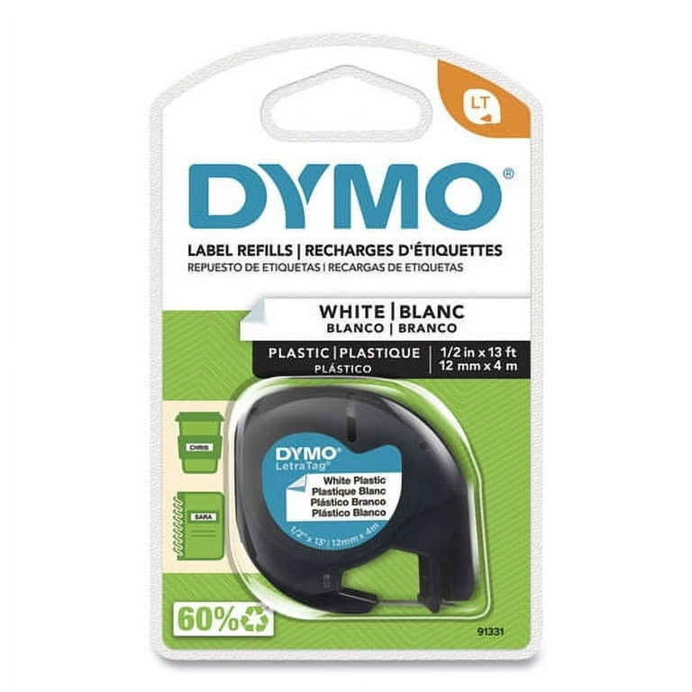 LetraTag Plastic Label Tape Cassette, 0.5 LetraTag Plastic Label Tape Cassette, 0.5