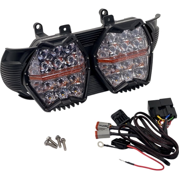 Letric Lighting Co. GC7 Dual 7" LED Headlight Kit for Harley Road Glide 2015-2023 | Amber DRL, 6500K, IP67, Plug-n-Play (LLC-RG-GC)