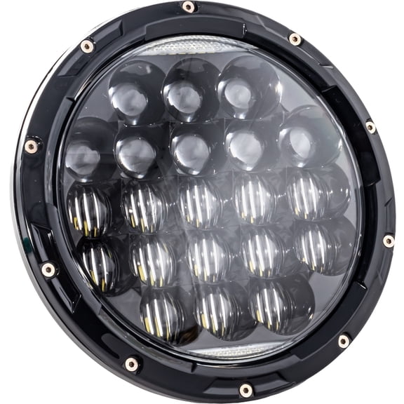 Letric Lighting Co LLC-LHC-7A 7in. Aggressive Style Multi-fits Miniâ„¢ LED Headlight - Black