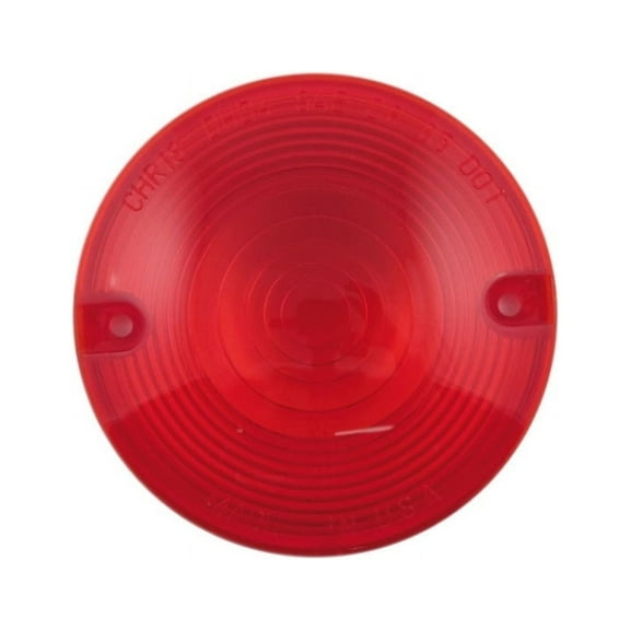 Letric Lighting Red Flat Lens Style Turn Signal Lenses 3In