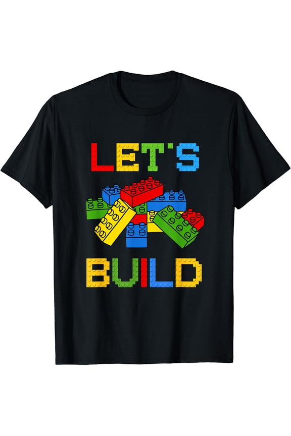 Lets Build Funny Master Builder Building Blocks Men Boys T-Shirt, Unisex T-Shirt