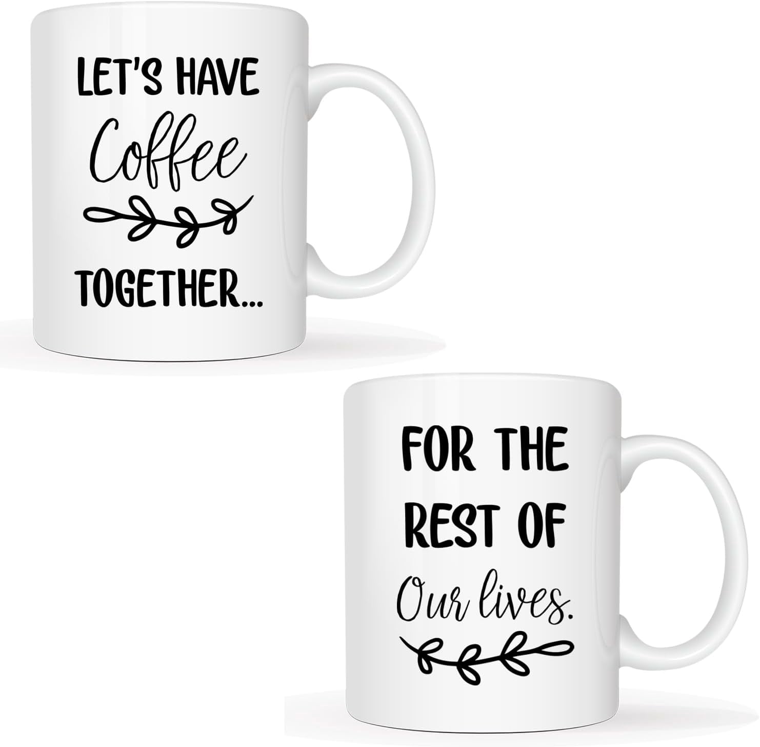 Set di 2 cucchiaini da caffè con incisione, romantici cucchiai Let's Have Coffee Together, in acciaio inox, per matrimonio e