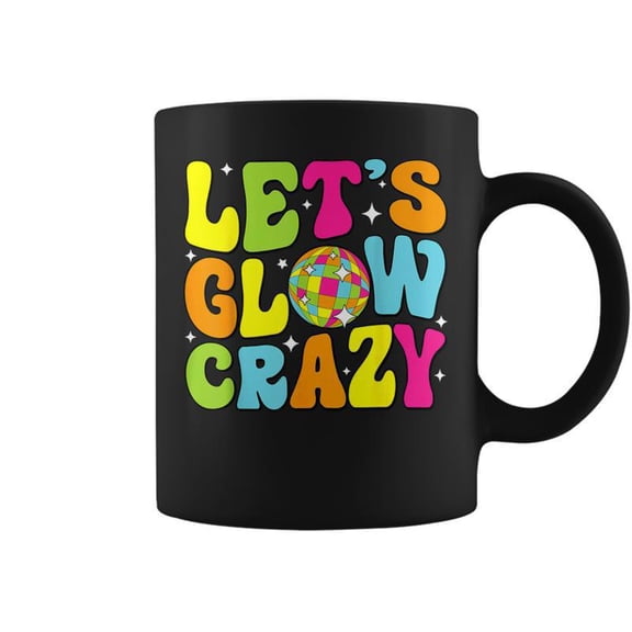 Lets Crazy Retro Birthday Party Glowing 80S 90S Group Team Coffee Mugs