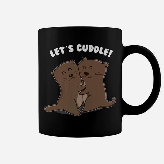 Lets Cuddle Each Otter Funny Valentines Day Coffee Mug