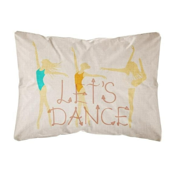 Lets Dance Linen Light Canvas Fabric Decorative Pillow