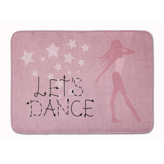 Let's Dance Linen Pink Machine Washable Memory Foam Mat