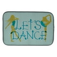 thumbnail image 1 of Let's Dance Linen Teal Dish Drying Mat, 1 of 7