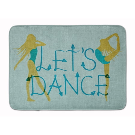 Lets Dance Linen Teal Machine Washable Memory Foam Mat