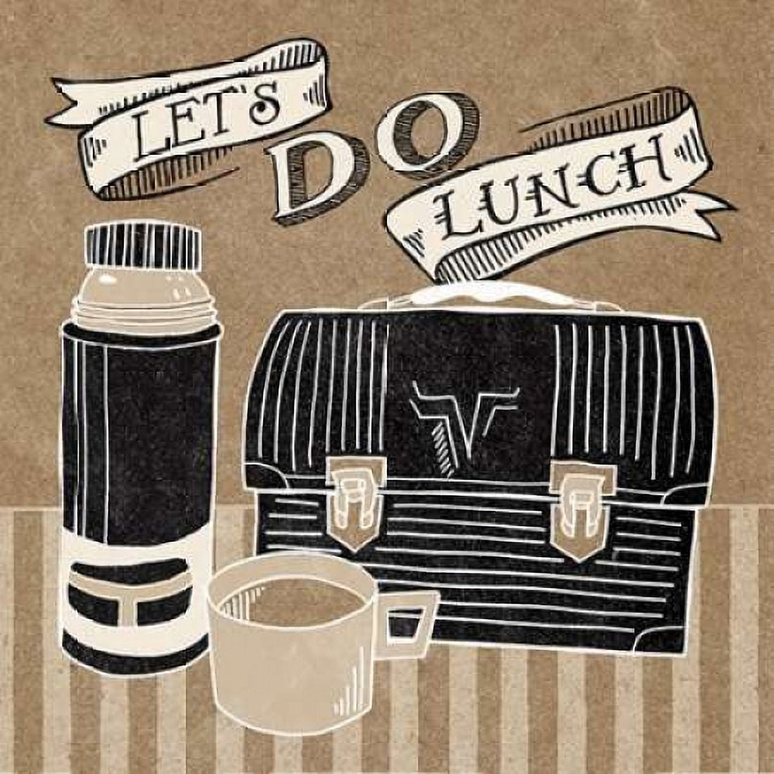 Lets Do Lunch Taupe Canvas Art - Mary Urban (24 x 24)