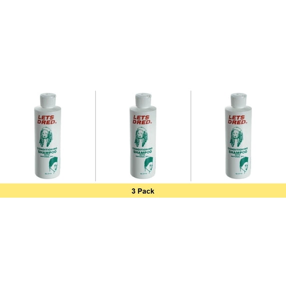 Lets Dred Conditioning Shampoo with Natural Oil - 3 Pack Bundle