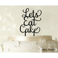 thumbnail image 1 of """Lets Eat Cake"" Birthday Cake Topper Mirror Gold Cake Topper Cake Decorations Color Option Available 5""-7"" Inches Wide", 1 of 1