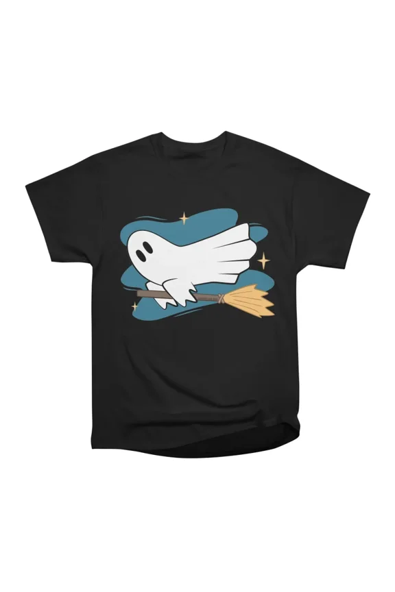 Lets Fly Spooky Cute Ghost T-Shirt Tee Gift For Him Merch For Her Apparel For Friend