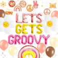 thumbnail image 1 of Lets Get Groovy Banner Balloons Lets Get Groovy Decoration Backdrop Sign Birthday Bridal Shower Bachelorette Decoration, 1 of 7