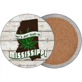 thumbnail image 1 of Lets Get High In Mississippi Novelty Circle Coaster Set of 4 3.5" Coaster (Sets of 4) (CC), 1 of 1