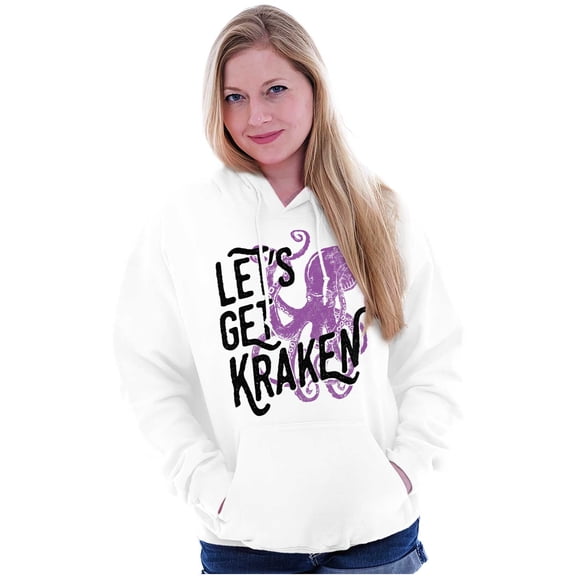 Lets Get Kraken Nautical Octopus Hoodie Sweatshirt Women Men Brisco Brands X