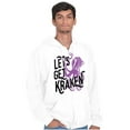 thumbnail image 1 of Lets Get Kraken Nautical Octopus Unisex Fleece Graphic Zip Up Hoodie Brisco Brands 2X, 1 of 5