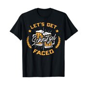 Lets Get Schnitzel Faced Oktoberfest Funny Costume Men Women T-Shirt