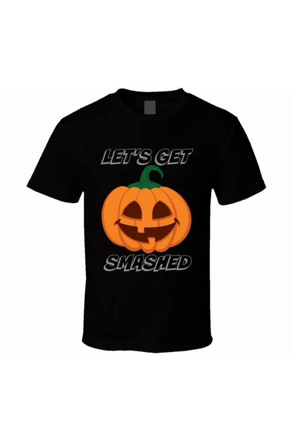 Lets Get Smashed Pumpkin Halloween Graphic T-shirt