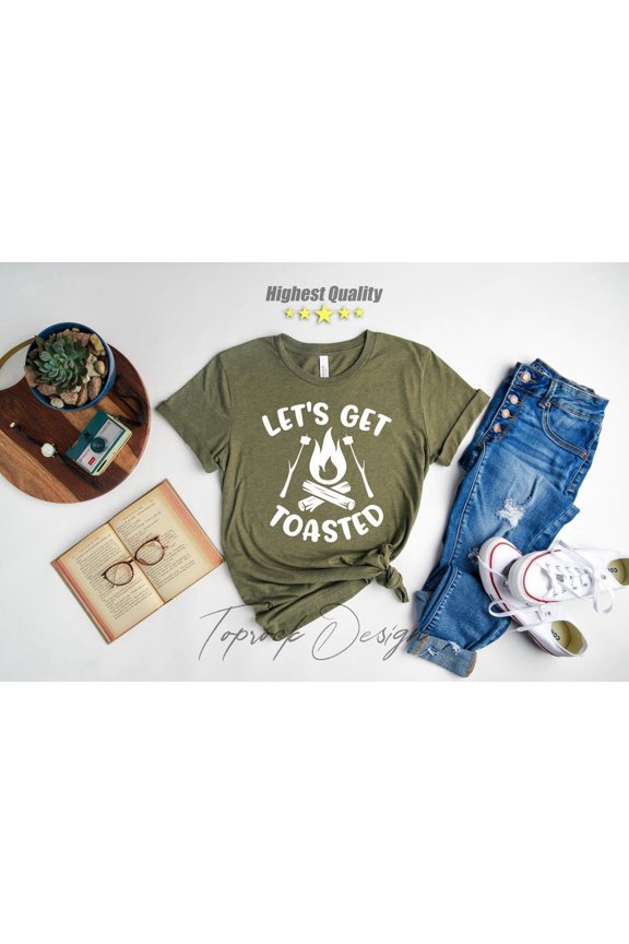 Lets Get Toasted Shirt, Camping Shirt, Camping Shirt, Camper Shirt, Camp Shirt Women, Camp Shirt Men, Camping Shirt, Camping All Size S-5Xl