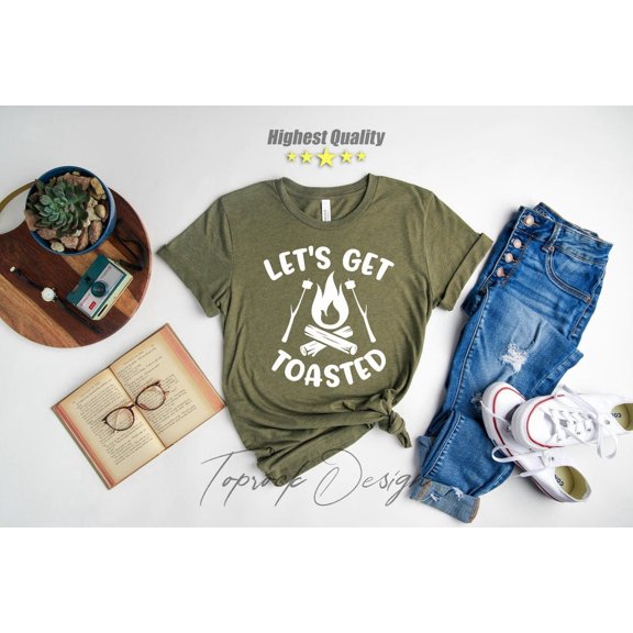 Lets Get Toasted Shirt, Camping Shirt, Camping Shirt, Camper Shirt, Camp Shirt Women, Camp Shirt Men, Camping Shirt, Camping All Size S-5Xl
