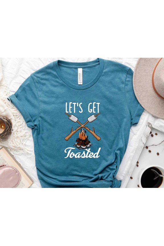 Lets Get Toasted Shirt Camping Shirt Camping Shirt Funny Camper Shirt Camp Shirt Women Cam