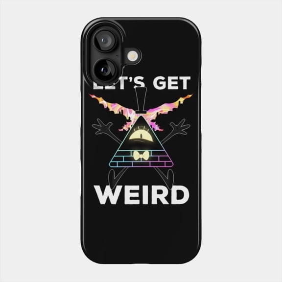 Lets Get Weird Funny Quote Graphic Protective Phone Case for Apple iPhone 11 to 17