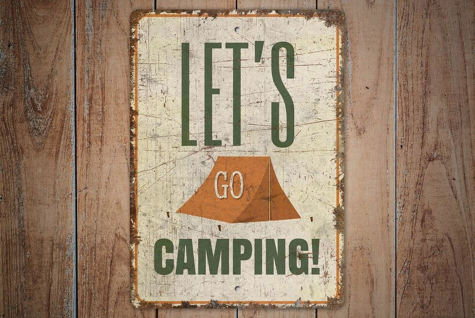 Lets Go Camping Sign Big Camping Sign Camping Gift Sign Camping Rooms ...