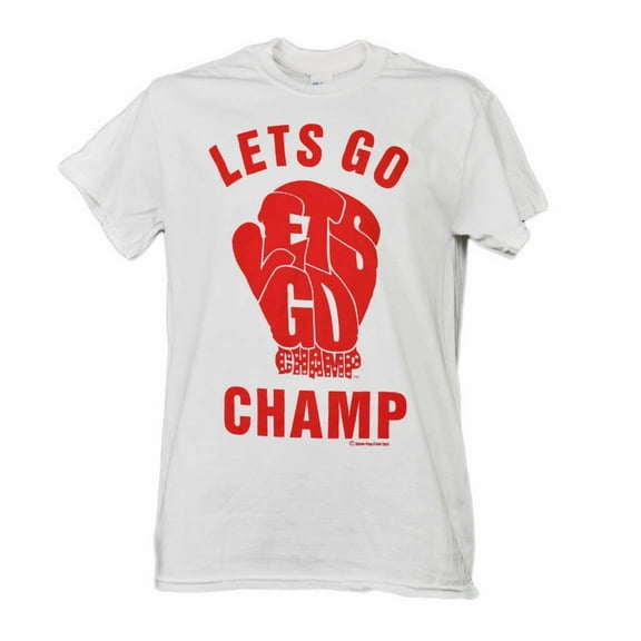 Lets Go Champ Shannon Cannon Briggs White Red Short Sleeve Mens Boxer Tshirt XL