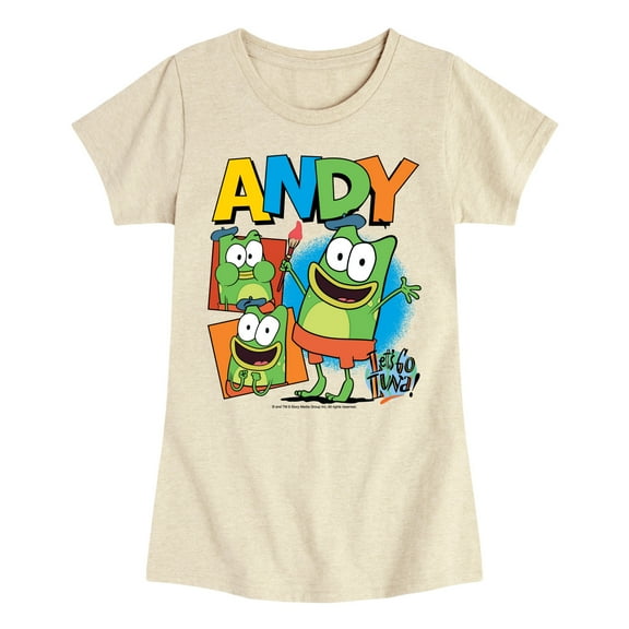 Lets Go Luna - Andy  - Toddler And Youth Girls Fitted Short Sleeve Tee