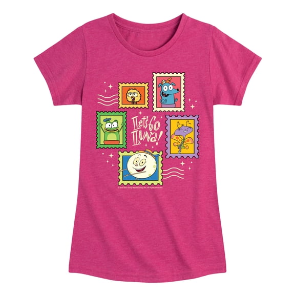 Lets Go Luna - Luna Stamps - Toddler And Youth Girls Fitted Short Sleeve Tee