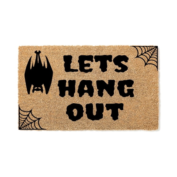 Funny Halloween Lets Hang Out Doormat - Coir Welcome Door Mat (18"x30")