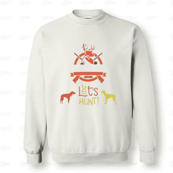 Lets Hunt Vintage Deer Slayer Funny Hunter Graphic Sweatshirt for Men