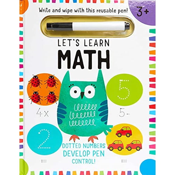 Pre-Owned Let's Learn: First Math Skills: (Early Math Skills, Number Writing Workbook, Addition and Subtraction, Kids' Counting Books, Pen Control, Write and Wi (Hardcover) 1647220408 9781647220402