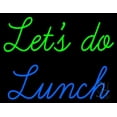 thumbnail image 1 of Lets Do Lunch LED Neon Sign 24 x 31 - inches, Black Square Cut Acrylic Backing, with Dimmer - Bright and Premium built indoor LED Neon Sign for restaurant window and interior decor., 1 of 7