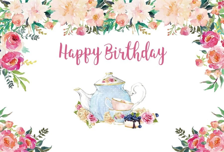 Lets Partea Backdrop Spring Pink Floral Glitter Sweet Girl Garden ...