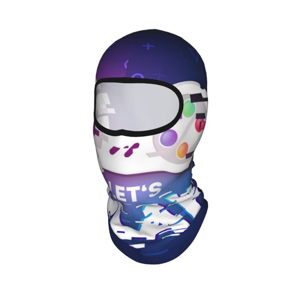 Lets Play Game Controller Unisex Balaclava Ski Mask Full Face Cover for Cold Weather & UV Protection, Breathable Cooling Helmet Liner