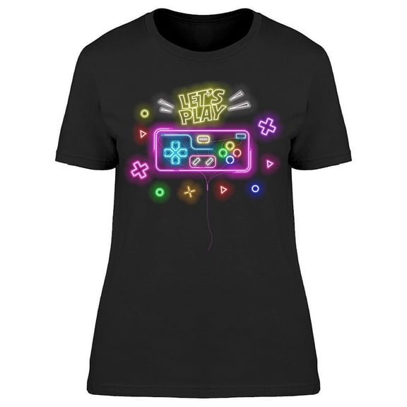 Lets Play Retro T-Shirt Women -Image by Shutterstock, Female Medium